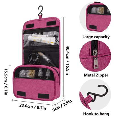 Atomic Cat, Pink, Teal Mid Century Modern Retro Kitschy Fun Toiletry Cosmetic Travel Bag - Mid Century Modern Gal