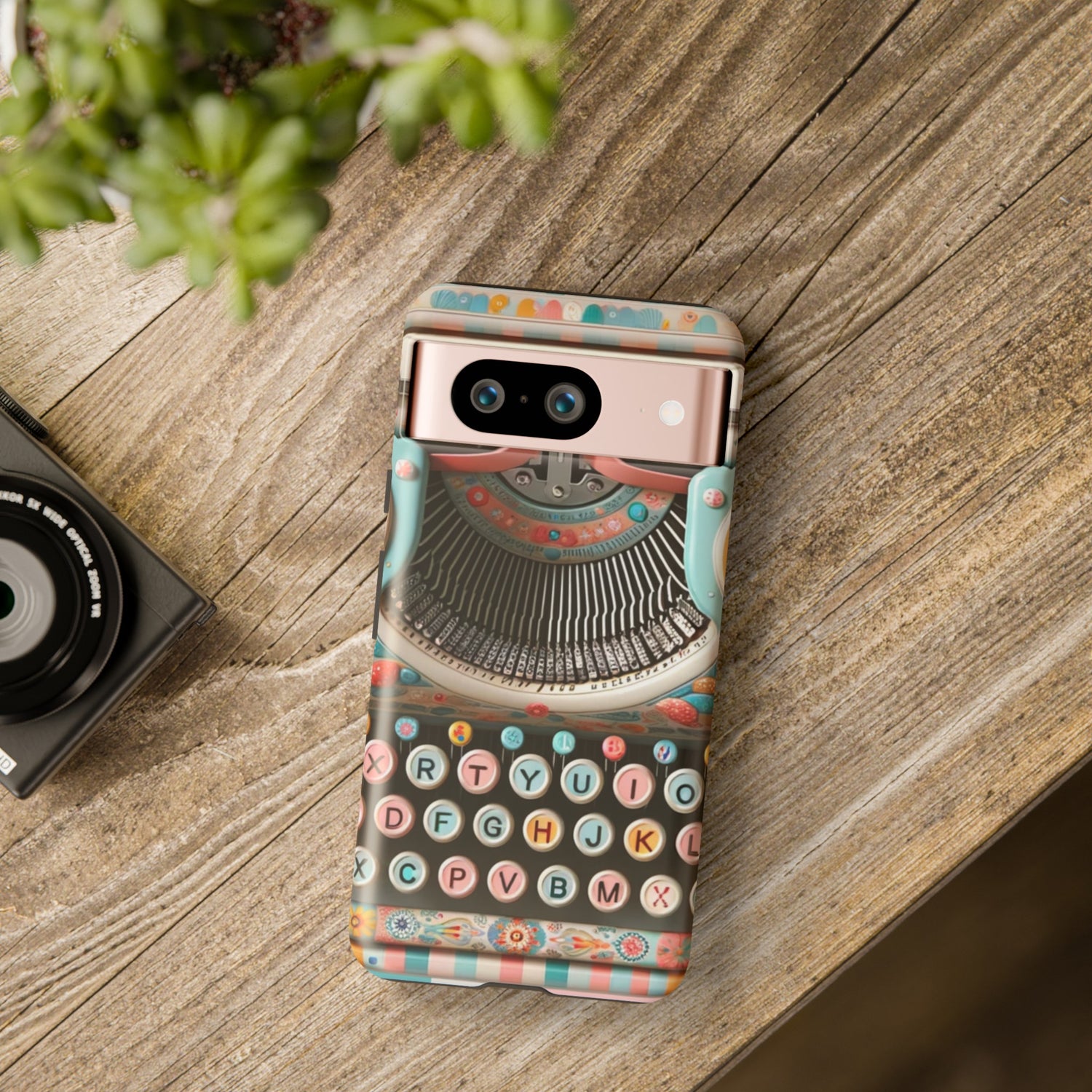 Retro Typewriter Mid Mod Kitschy  Quirky Fun Smart Phone, Tough Cases