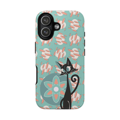 Atomic Cat, Mid Century Modern Funky Fun Smart Phone Tough Phone Cases