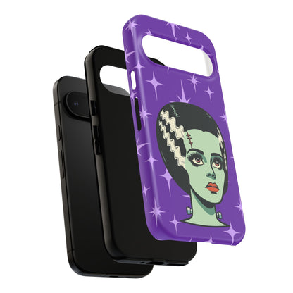 Bride of Frankenstein Retro Mid Mod Horror Buff Purple Halloween Tough Phone Case