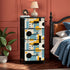 Bauhaus Mid Century Modern Geometric Blue Yellow 4-Drawer Dresser - Mid Century Modern Gal