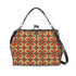 Mid Century Modern Retro Orbs Brown Orange Yellow Mod Kisslock Crossbody Purse - Mid Century Modern Gal