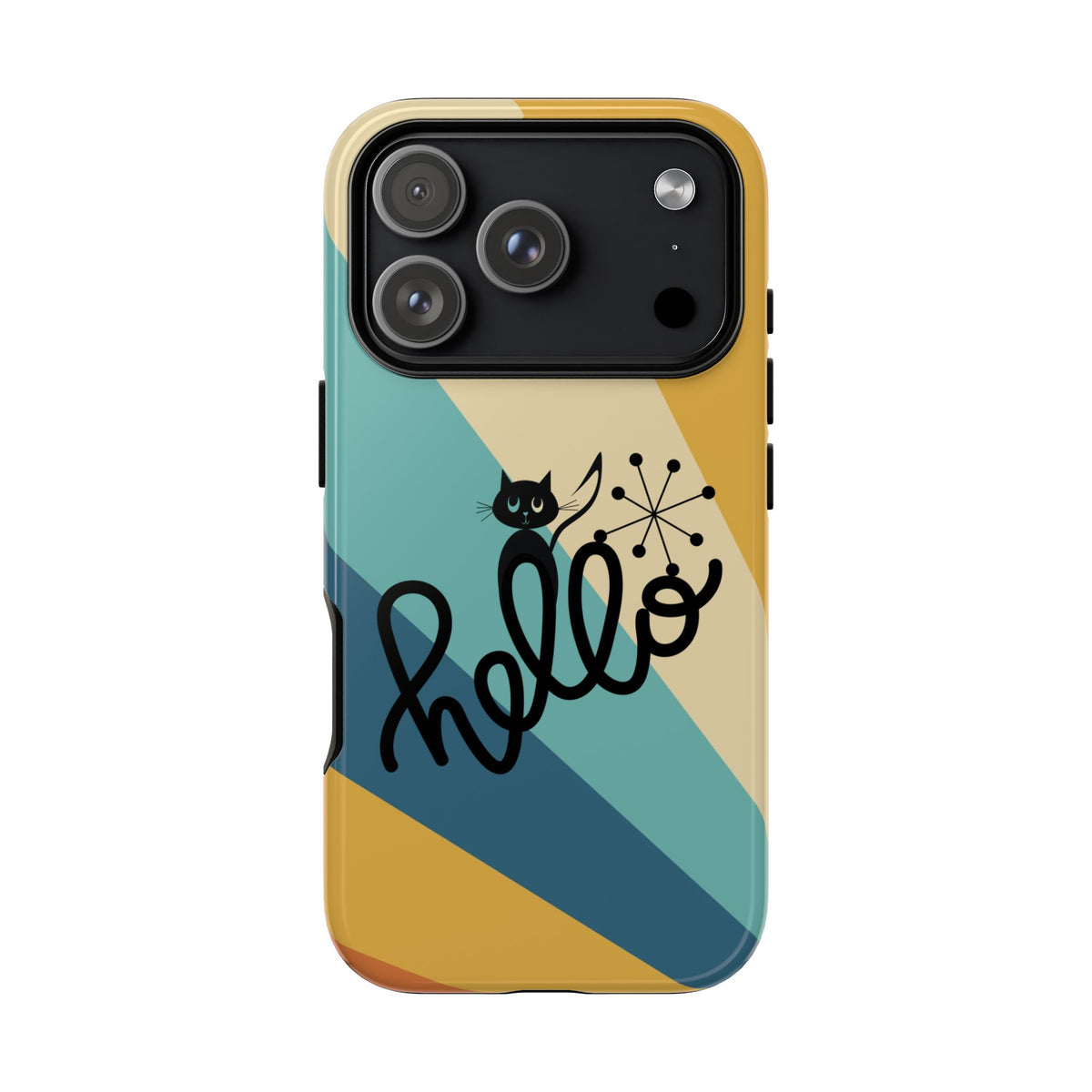 Atomic Groovy Cat, Retro, Kitschy, Hello Starburst, Mid Mod Smart Phone Tough Phone Cases