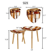 Bourbon Whisky Mid Century Modern Nesting Tables - Mid Century Modern Gal