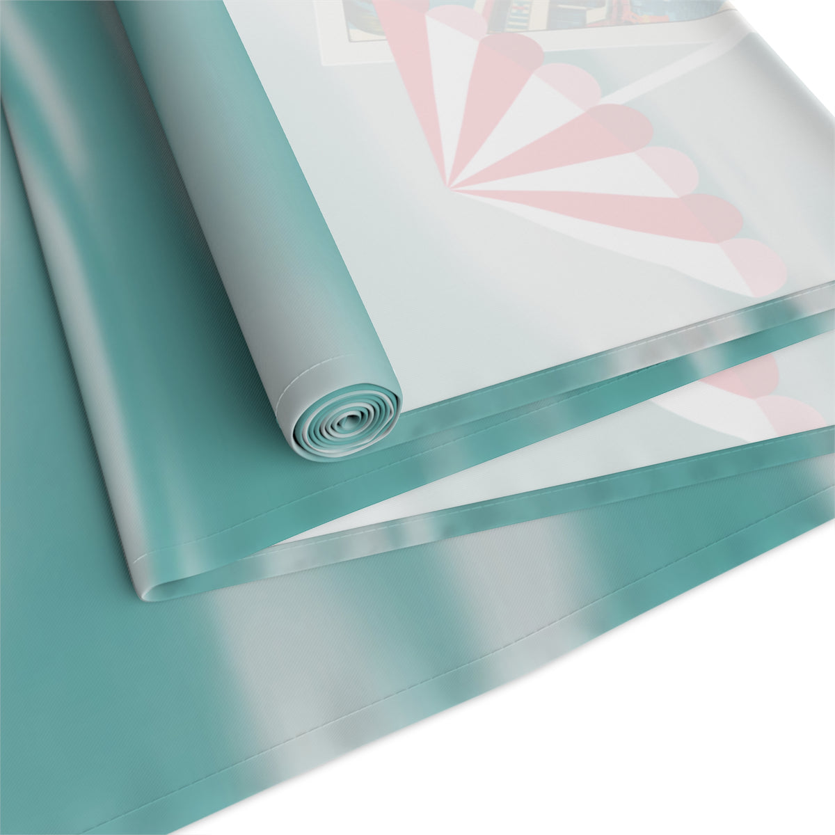 Hotel California, Kitschy Mod Flamingo Atomic Cat, Mid Mod Party Tropical Paradise Table Runner - Mid Century Modern Gal
