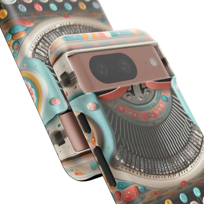 Retro Typewriter Mid Mod Kitschy  Quirky Fun Smart Phone, Tough Cases