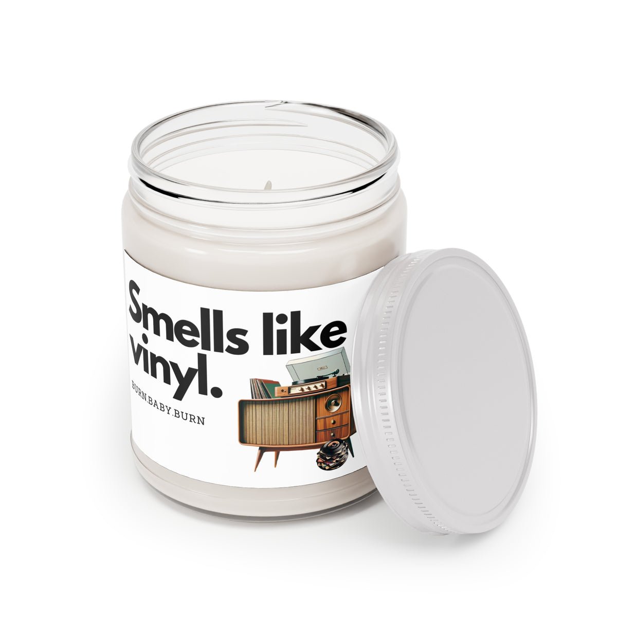 Smells Like Vinyl, Kitschy Retro Candle Gift Scented Candles, 9oz - Mid Century Modern Gal