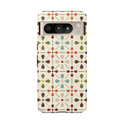 Scandinavian Flower, Mid Modern Danish Design Tough Phone Case