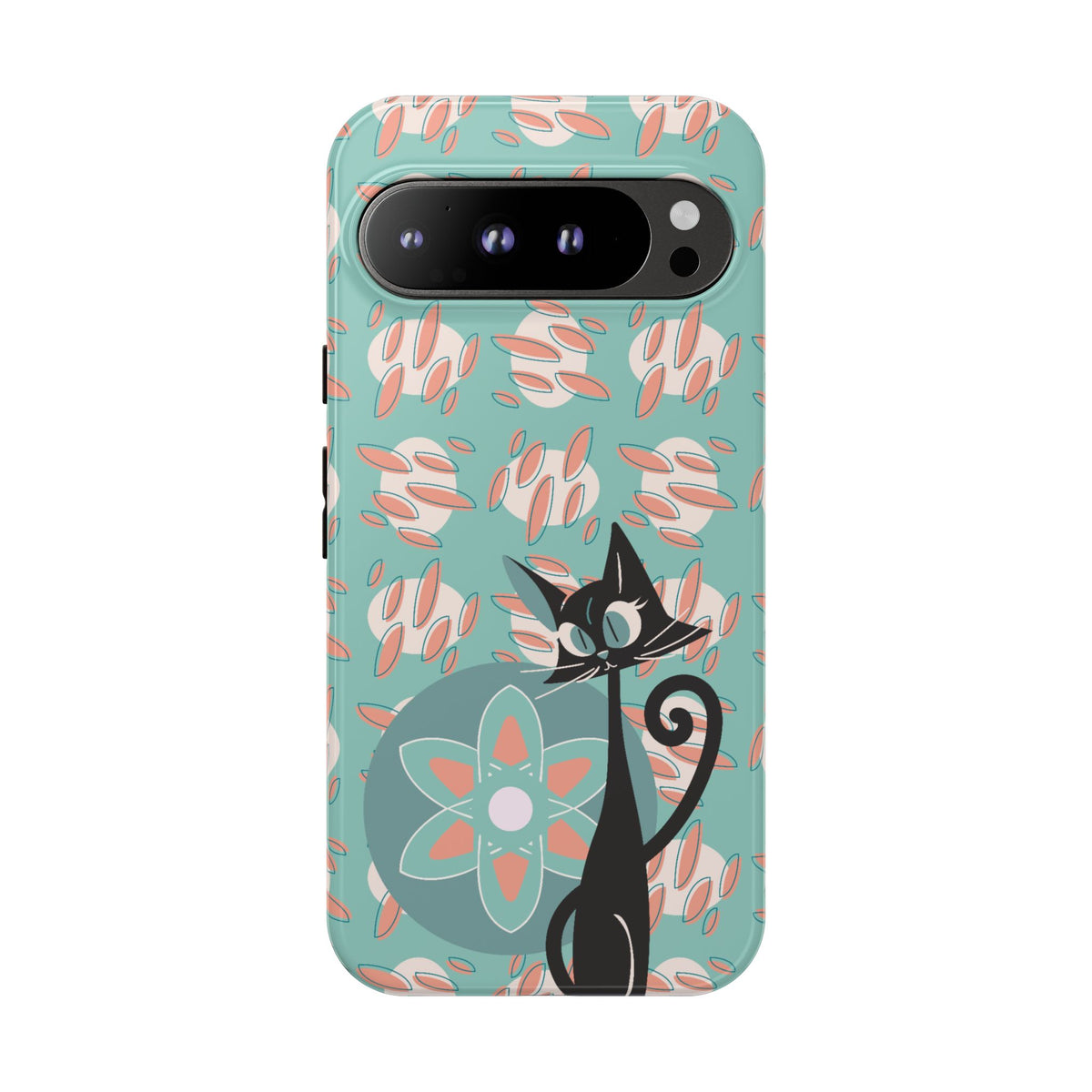 Atomic Cat, Mid Century Modern Funky Fun Smart Phone Tough Phone Cases
