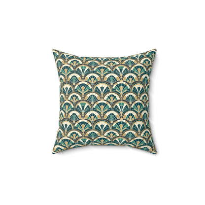 Art Deco Peacock Inspired Pillow Cover and Insert - Mid Century Modern Gal