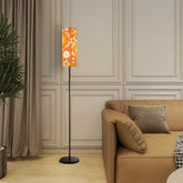 Flower Power Orange Retro 70s Slim Groovy Floor Lamp Modern - Mid Century Modern Gal