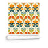 Scandinavian Floral Orange Blue, Green, Mid Mod Peel And Stick Wall Murals - Mid Century Modern Gal