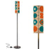 Mid Century Modern Minimalist Teal, Orange Geometric Retro Floor Lamp - Mid Century Modern Gal