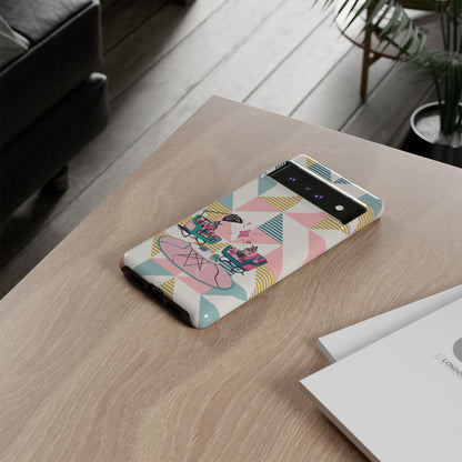 Atomic Cats Reading, Book Talk, Book Lover, Retro Chic Phone Case with Retro Vibe - Cozy Living Room Design