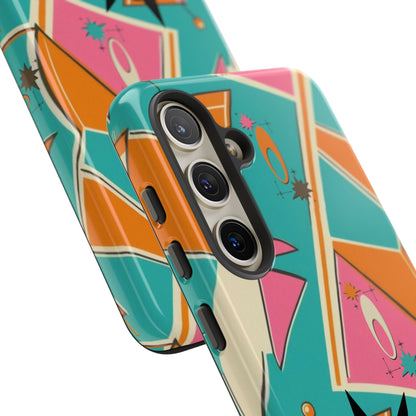 Atomic Cat Mid Mod Retro Cat Phone Case - Tough Cases for Stylish Cat Lovers