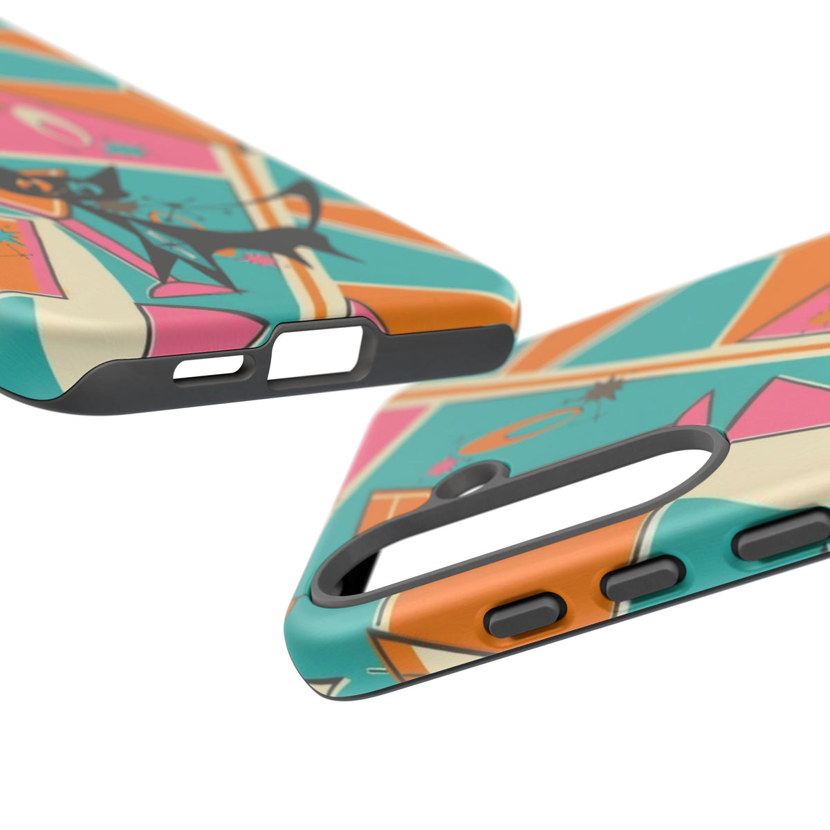 Atomic Cat Mid Mod Retro Cat Phone Case - Tough Cases for Stylish Cat Lovers