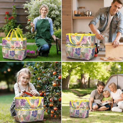 Retro Tropical Tiki Summer, Hawaiian Hibiscus Purple Garden Tool Bag