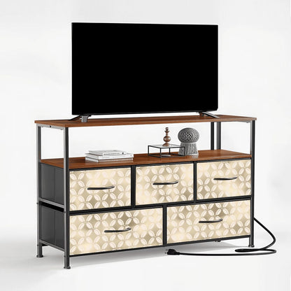 Art Deco Diamond Designed Elegant Modern TV Stand Media Console - Mid Century Modern Gal