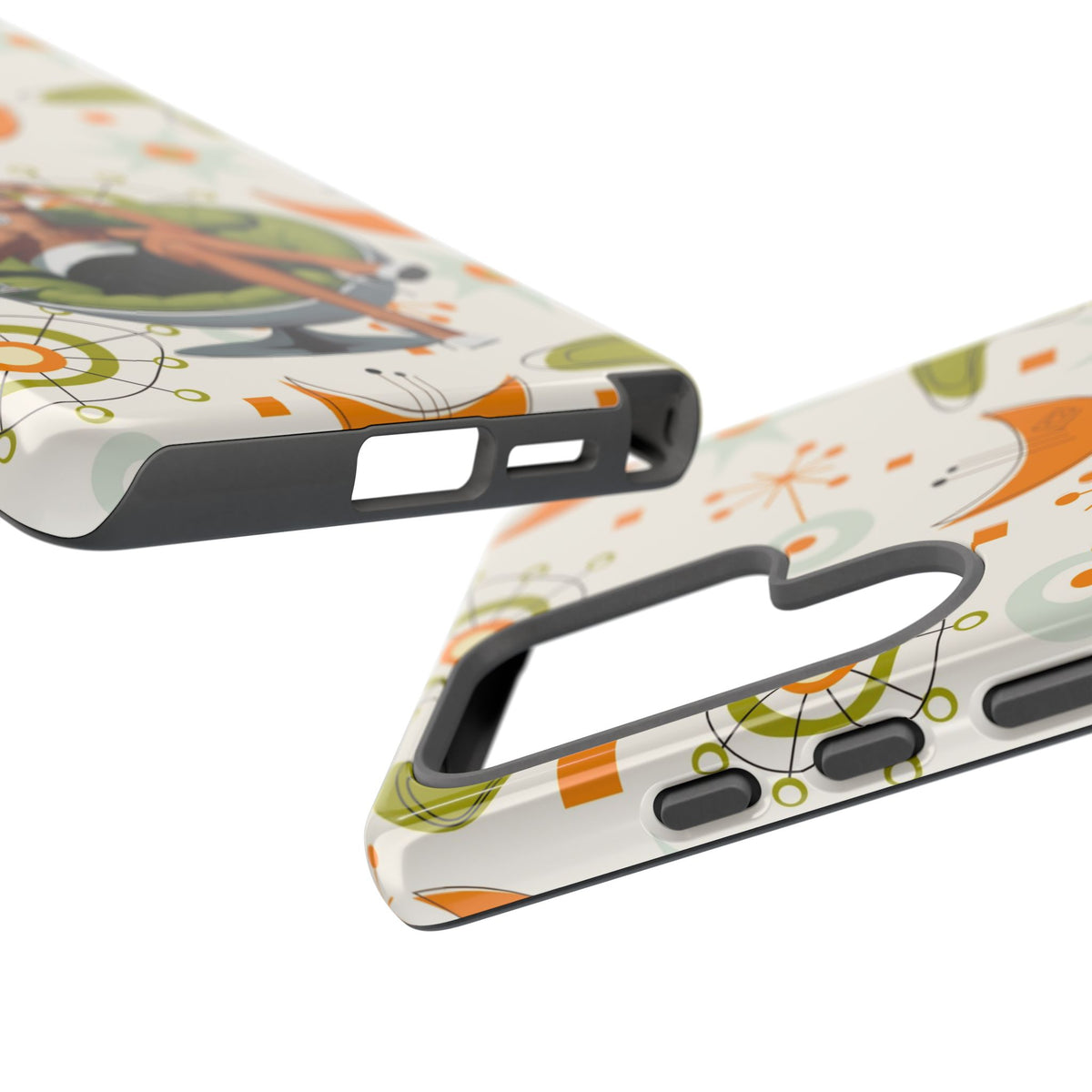 Mid Century Modern Atomic Starburst Mid Mod 60s Gal Retro Chic Tough Phone Case with Vintage Glamour Design