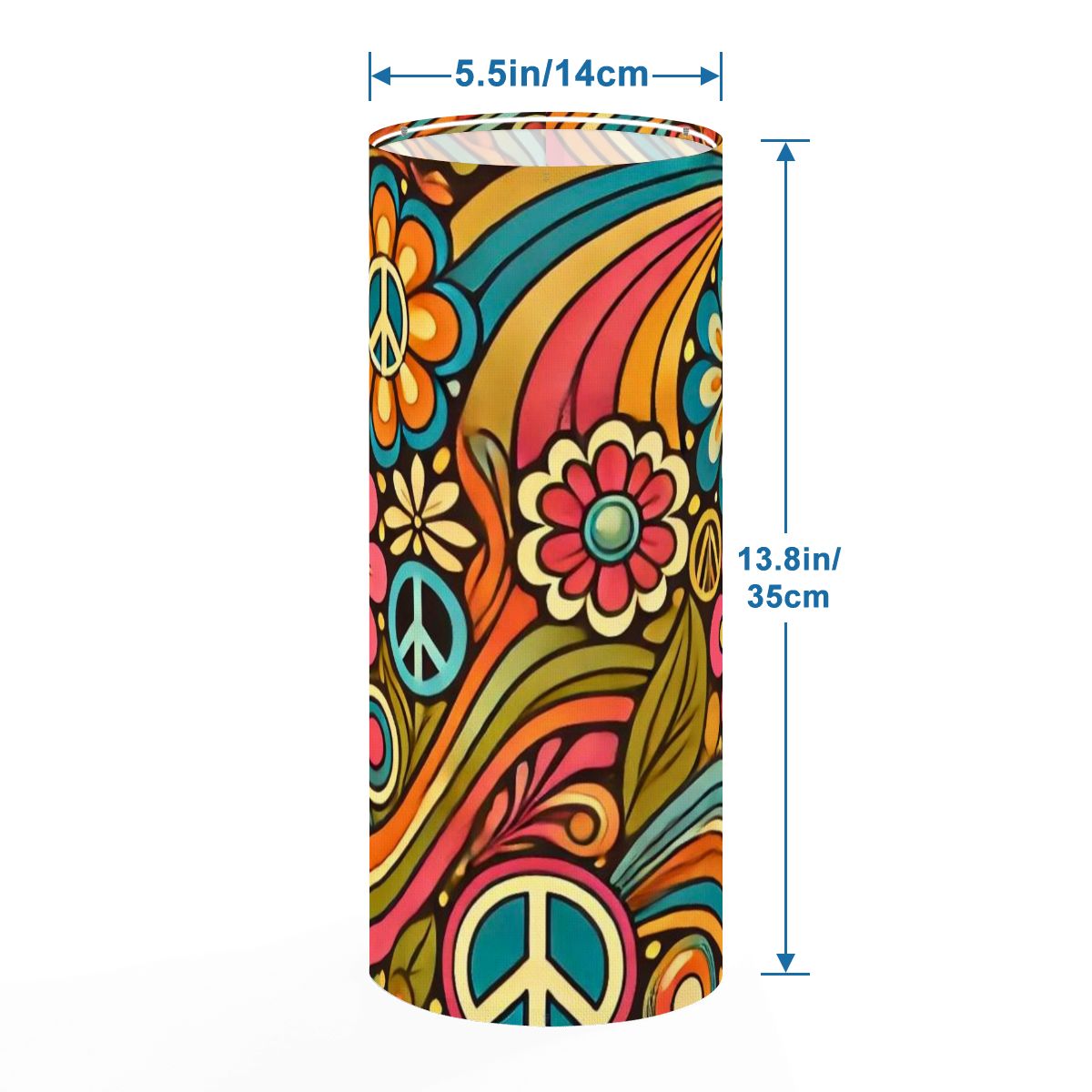 70s Style Hippie Retro Groovy Lamp Shade ONLY - For Slim Floor Lamps Only - Mid Century Modern Gal