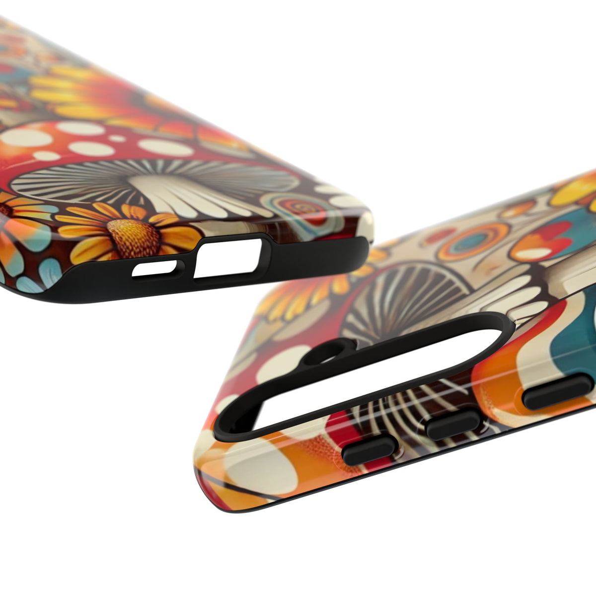 Colorful Mushroom Flower Phone Case - Boho Chic Design