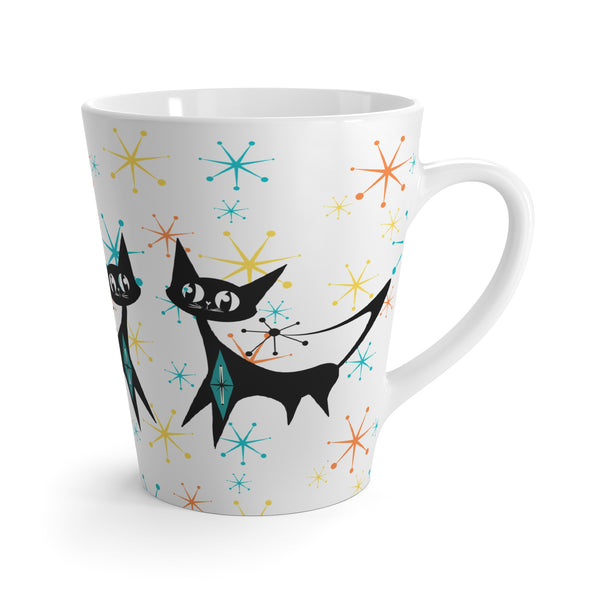 Atomic Cat Starburst Retro Coffee Latte Mug