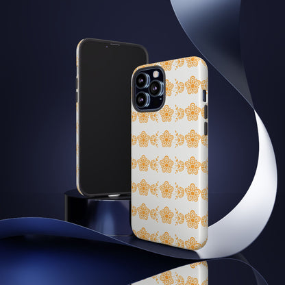 Pyrex Golden Butterfly Floral Phone Case, Tough Cases for Stylish Protection, Gift for Her, Durable, Trendy Floral Design, Cell Phone Cover