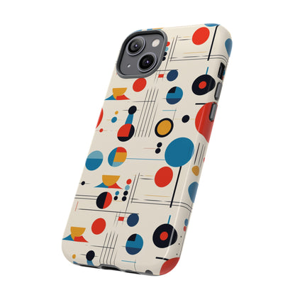 Mid Mod Bauhaus Designed iPhone, Samsung, Retro Phone Tough Cases