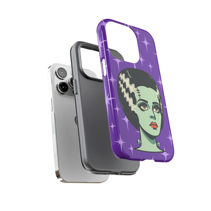 Bride of Frankenstein Retro Mid Mod Horror Buff Purple Halloween Tough Phone Case