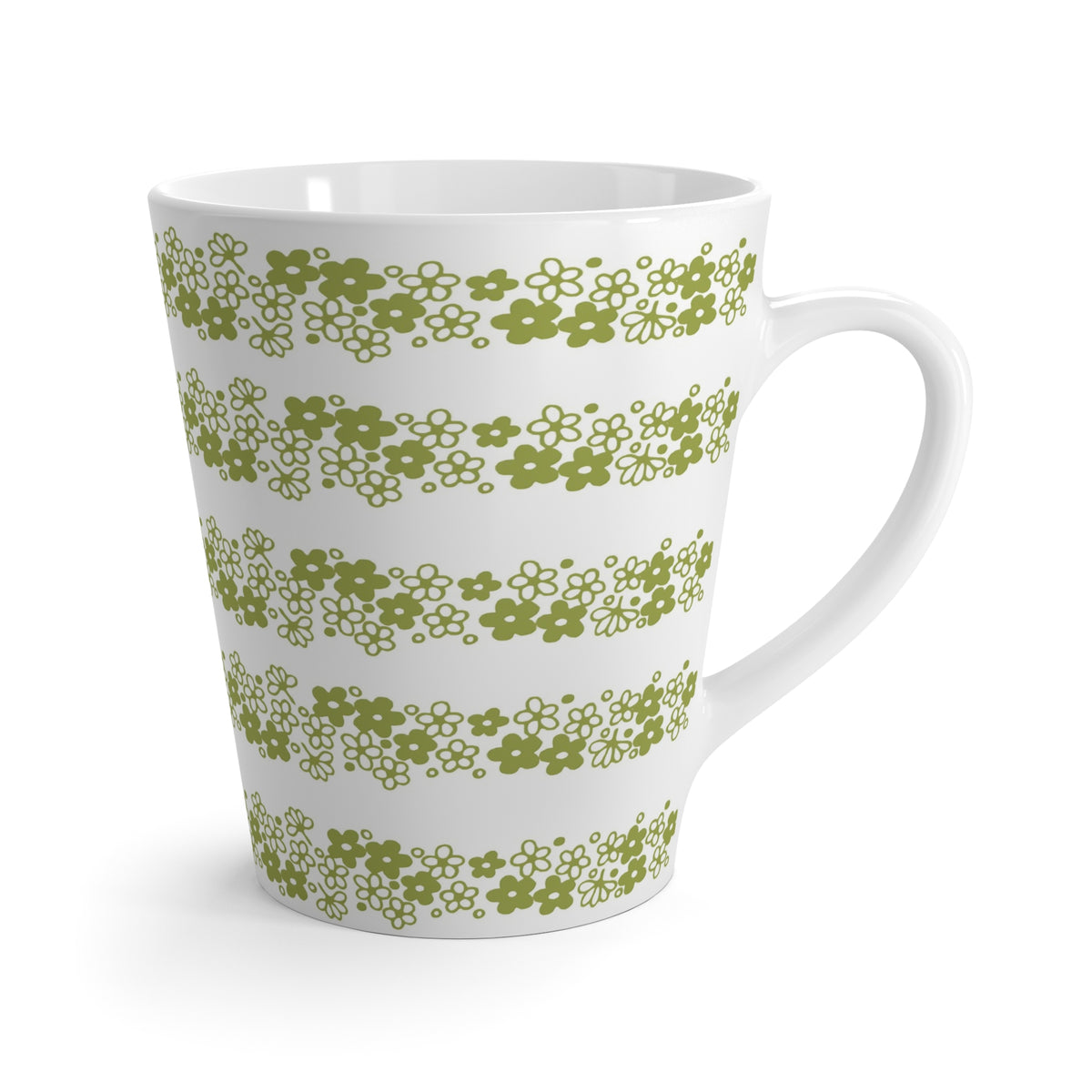 Spring Blossom Retro Kitsch 50s Style Daisy Latte Mug - Mid Century Modern Gal