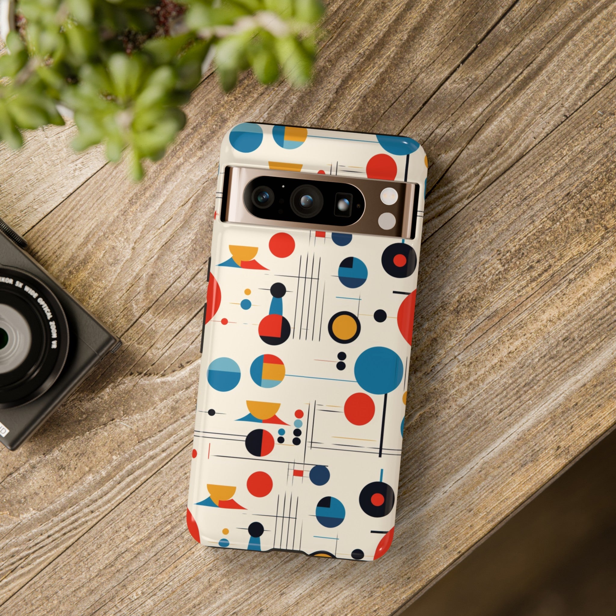 Mid Mod Bauhaus Designed iPhone, Samsung, Retro Phone Tough Cases