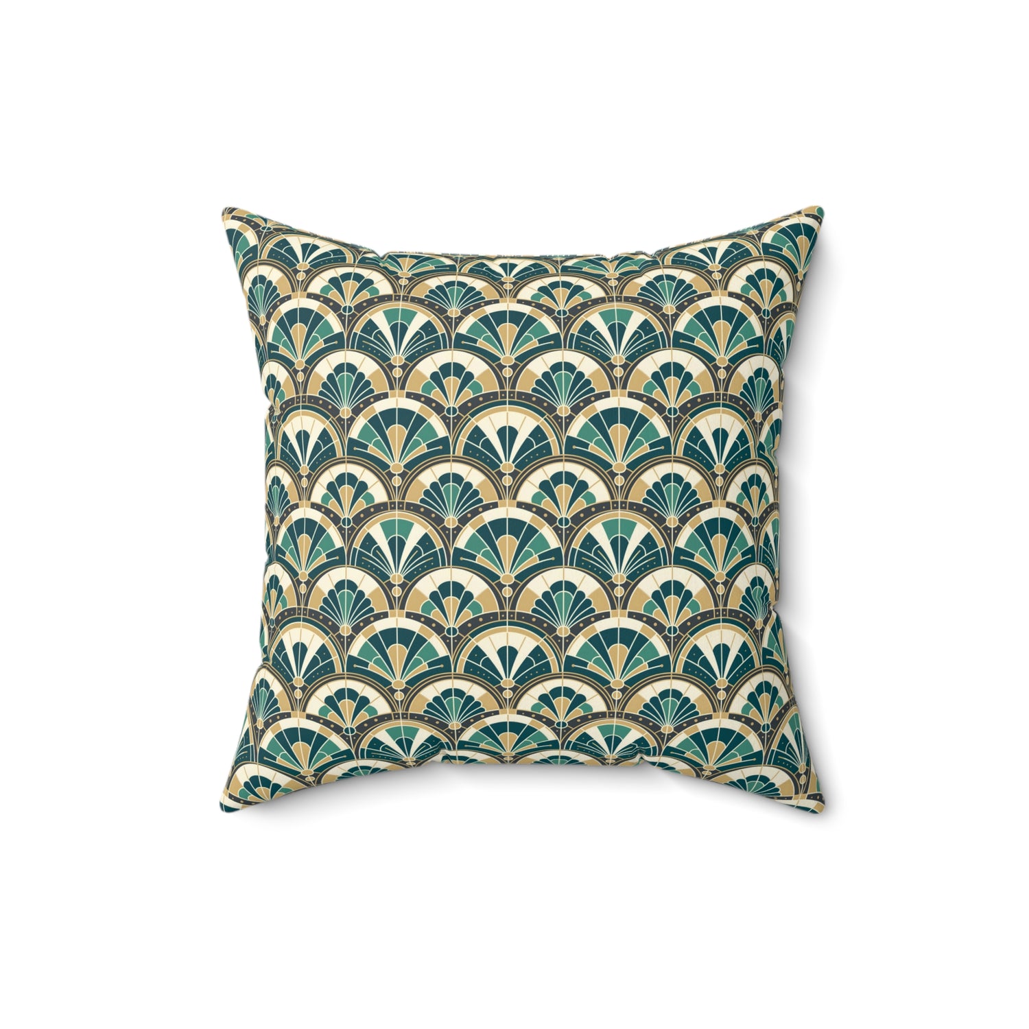 Art Deco Peacock Inspired Pillow Cover and Insert - Mid Century Modern Gal