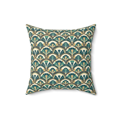 Art Deco Peacock Inspired Pillow Cover and Insert - Mid Century Modern Gal