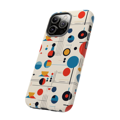 Mid Mod Bauhaus Designed iPhone, Samsung, Retro Phone Tough Cases