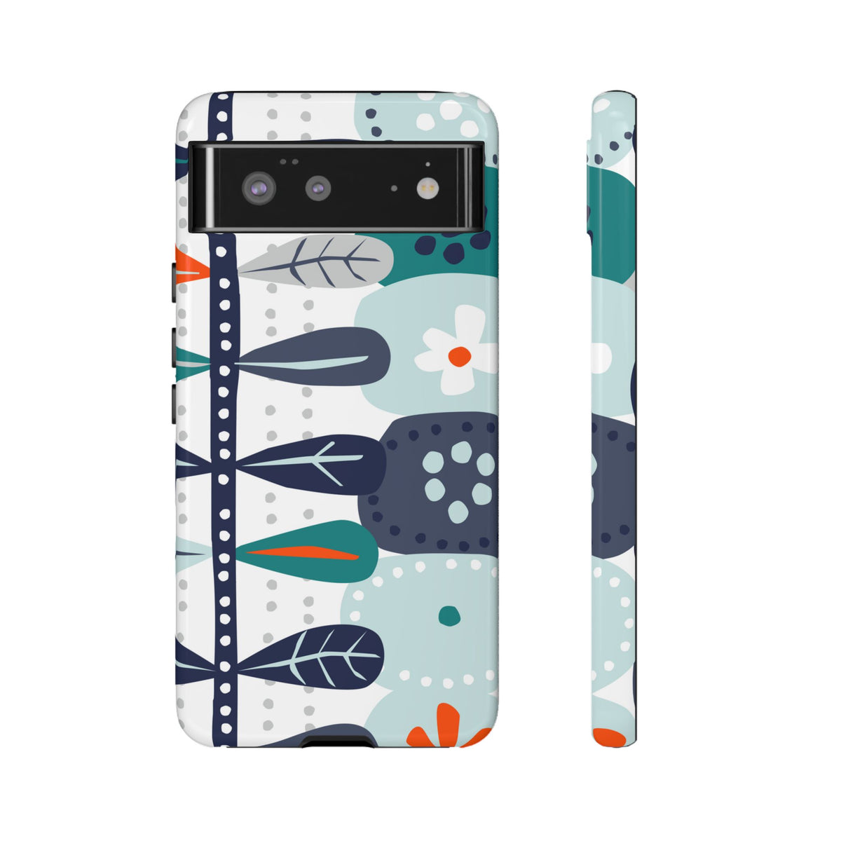 Scandinavian Modern Floral Nordic Hygge Tough Phone Case - Mid Century Modern Gal