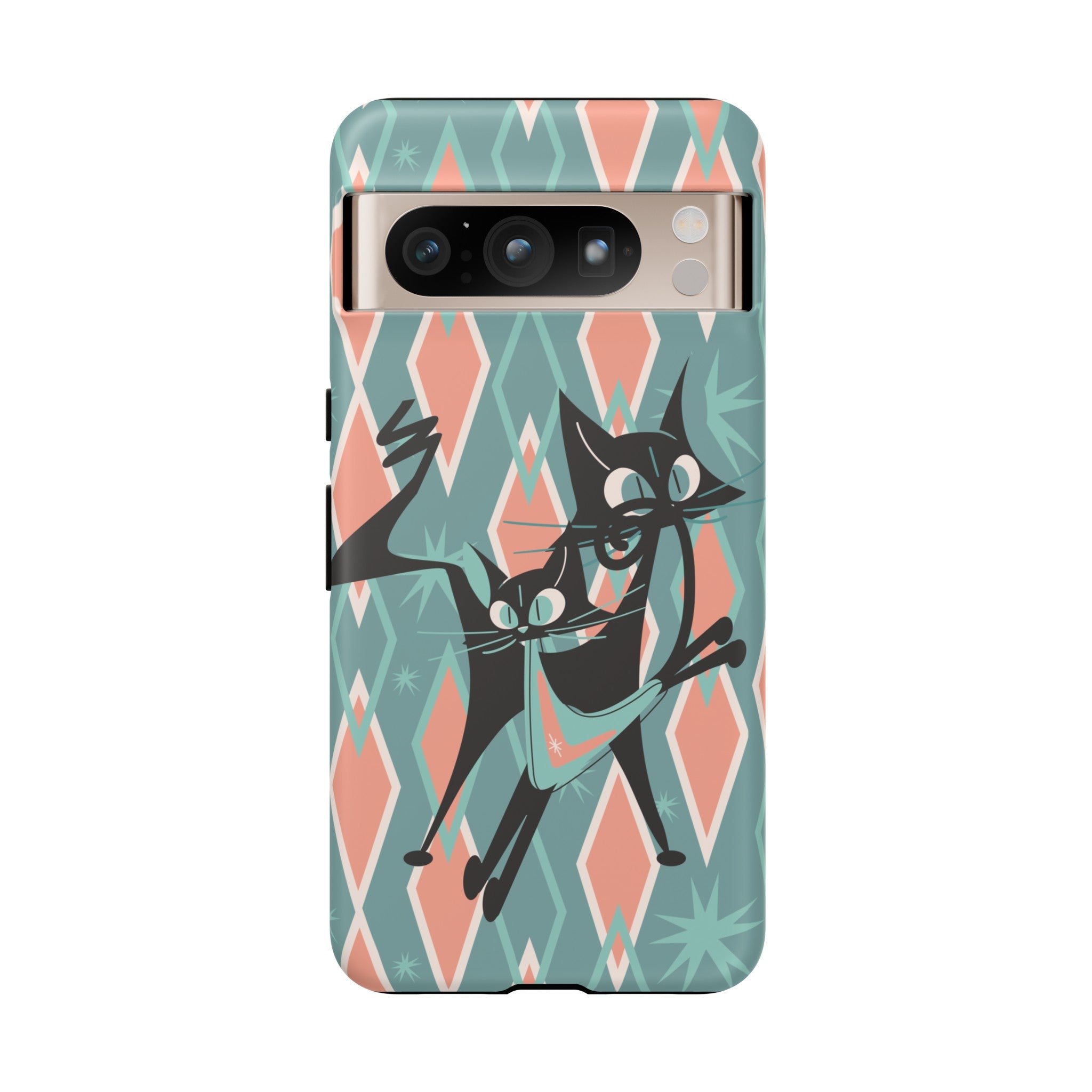 Mid Mod Atomic Cat Kitschy Retro Chic Samsung, Smart Phone Tough Cases