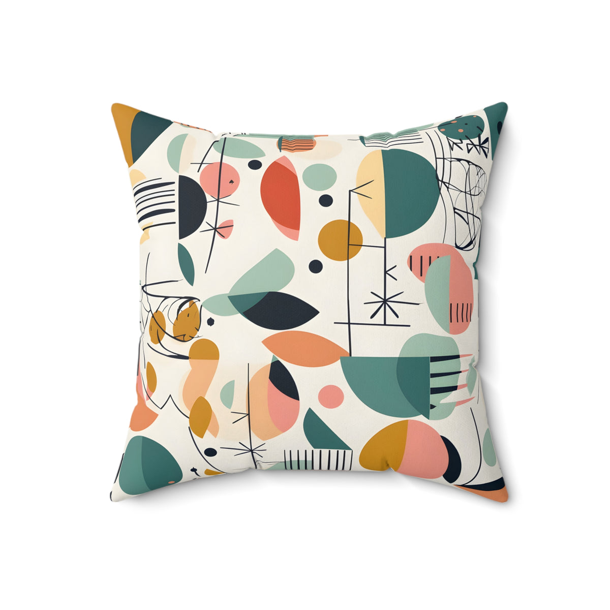 Mid Century Modern Scandinavian Designed Minimalist Mod Retro Pillow And Insert - Mid Century Modern Gal