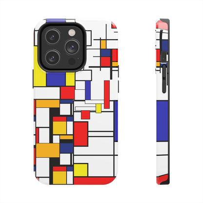 Retro Mod Mondrian, Mid Century Modern Style Tough Phone Case