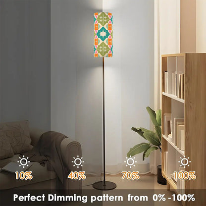 Mid Century Modern Atomic Starburst Diamond, Orange, Green Teal Retro Floor Lamp - Mid Century Modern Gal
