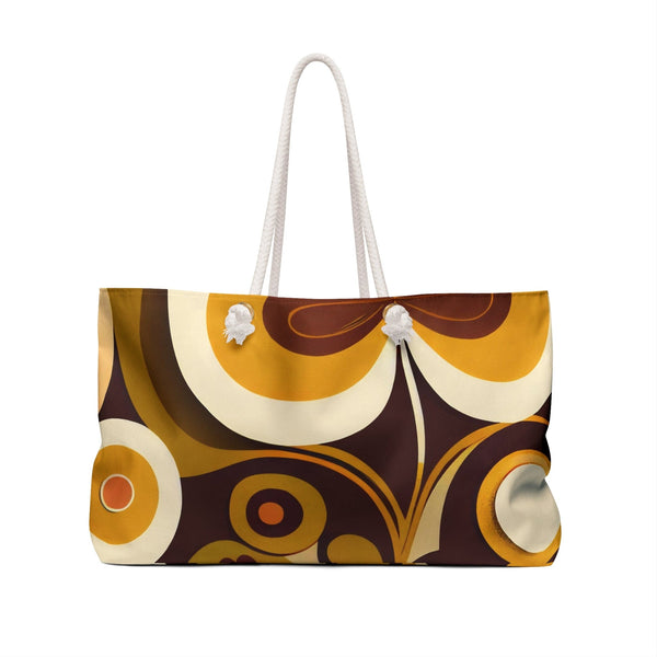 Feeling Groovy Mod Beach, Tote, 70's Pattern Weekender Bag
