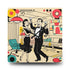 Mid Mod Couple Retro Cocktail Party Acrylic Wall Clock - Fun Vintage Design for Home Decor - Mid Century Modern Gal