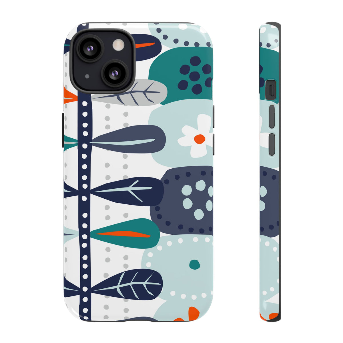 Scandinavian Modern Floral Nordic Hygge Tough Phone Case - Mid Century Modern Gal