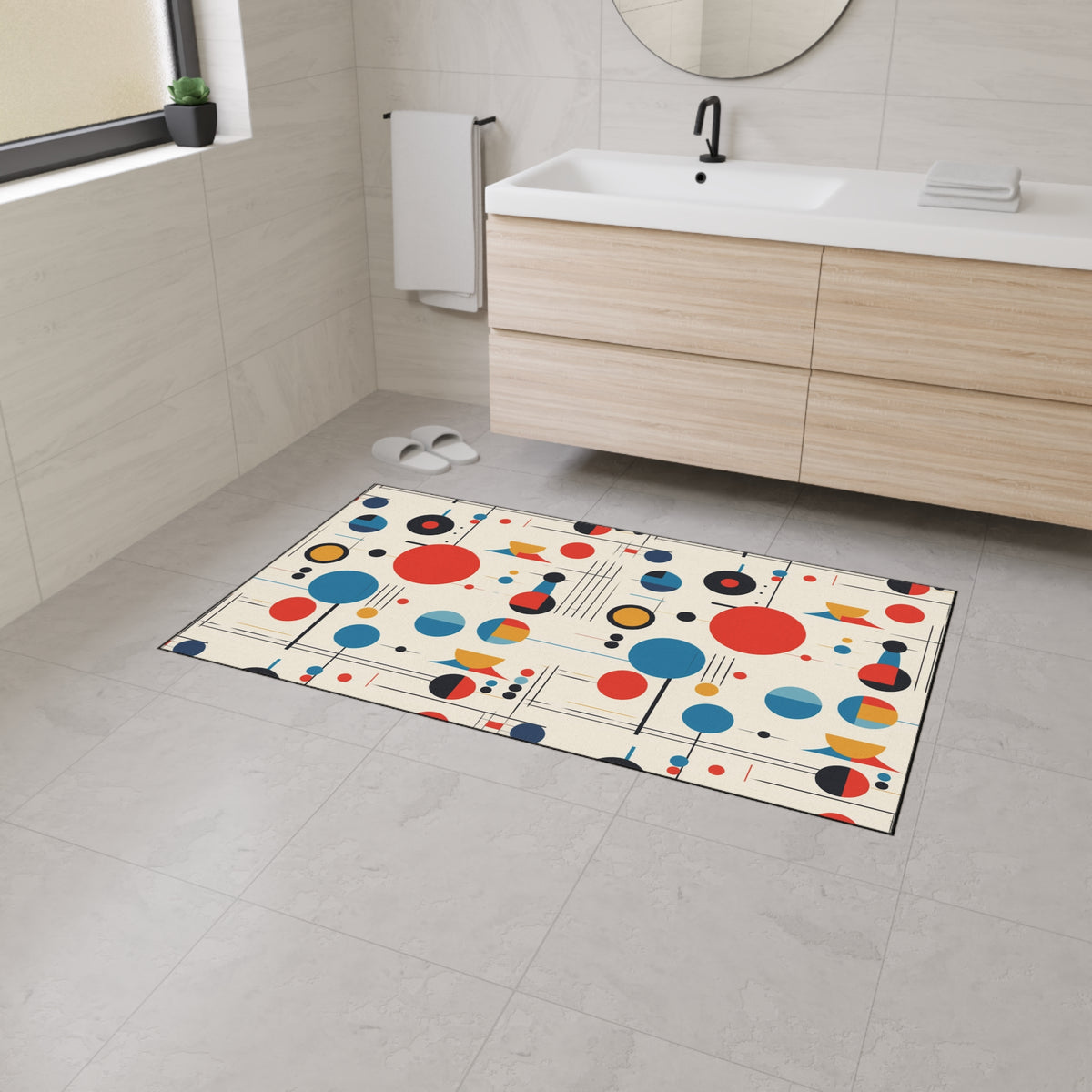 Mid Century Modern Bauhaus Designed Geometric MCM Floor Mat - Mid Century Modern Gal