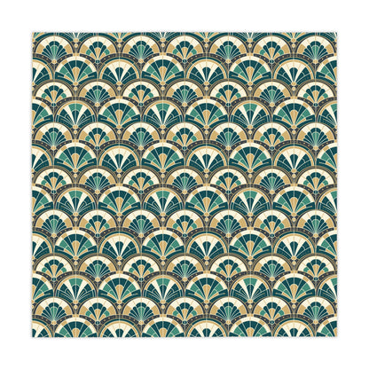 Art Deco Peacock Inspired Tablecloth - Mid Century Modern Gal