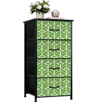 Mid Century Modern Stylish Art Deco Green and White MCM 4-Drawer Dresser - Mid Century Modern Gal
