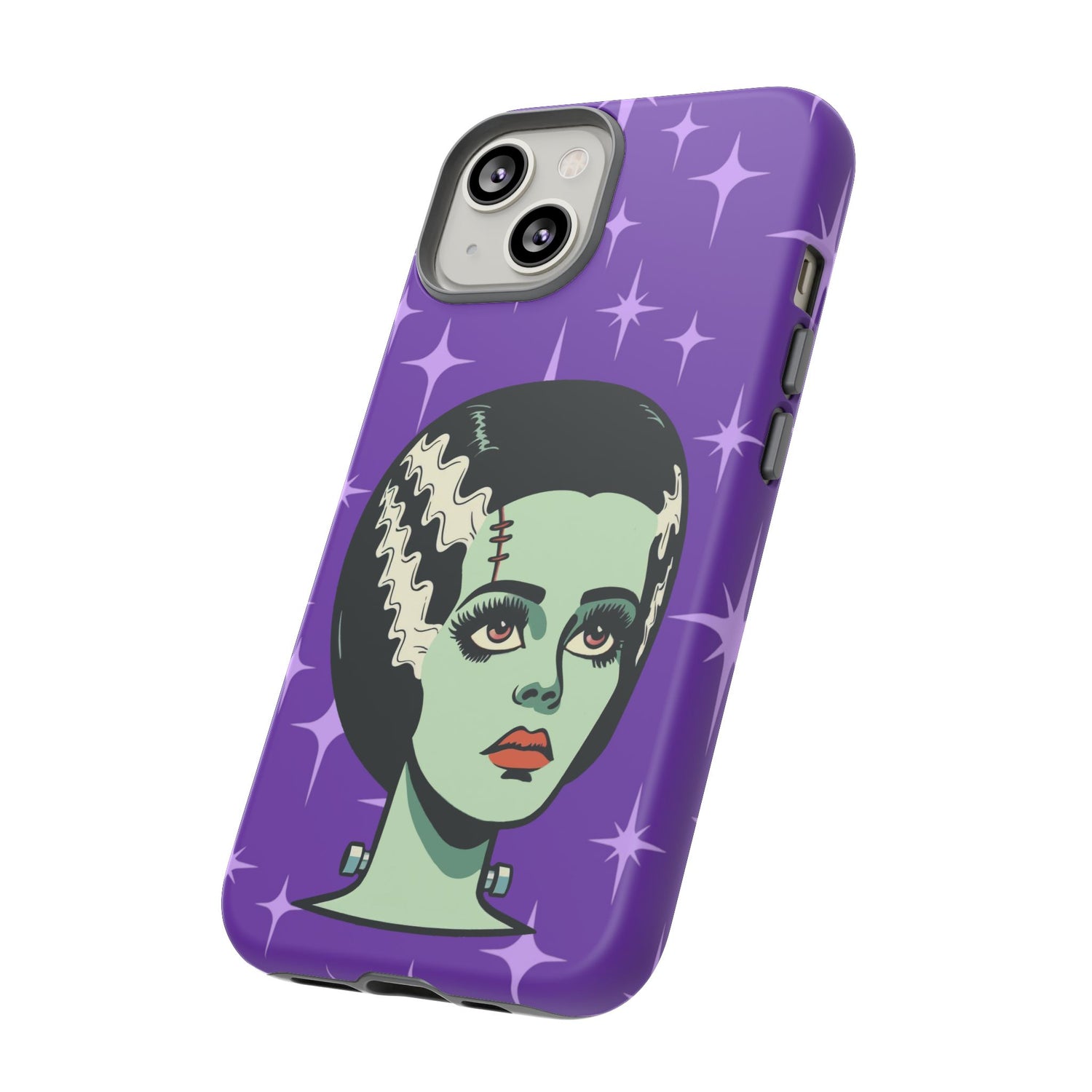 Bride of Frankenstein Retro Mid Mod Horror Buff Purple Halloween Tough Phone Case