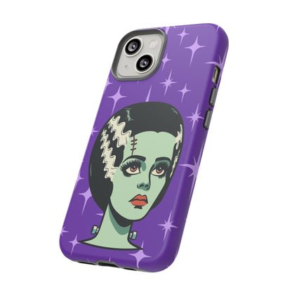 Bride of Frankenstein Retro Mid Mod Horror Buff Purple Halloween Tough Phone Case