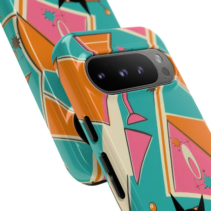 Atomic Cat Mid Mod Retro Cat Phone Case - Tough Cases for Stylish Cat Lovers