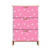 Atomic Boomerang And Starbursts Mid Mod Pink Retro Shoe Cabinet - Mid Century Modern Gal