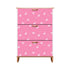 Atomic Boomerang And Starbursts Mid Mod Pink Retro Shoe Cabinet - Mid Century Modern Gal